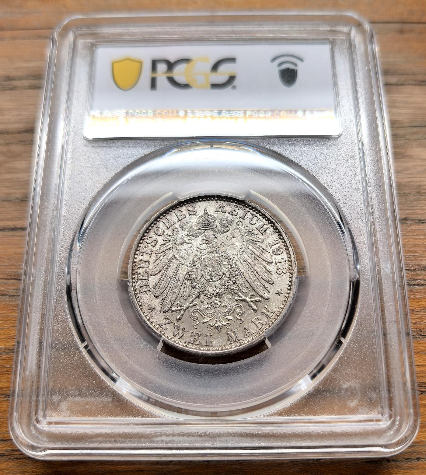 此心安处是吾乡·凡希社世界钱币微拍第三百二十期 1913A德国普鲁士威廉二世2马克纪念银币PCGS-MS63