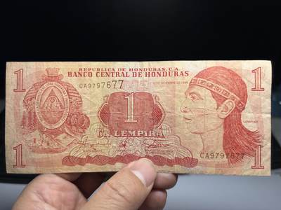 2026年集古藏今外币拍卖第二期-第10场—（总第310拍-纸币专场），本期拍完结算一次，发货时间2-3天，休息几天后继续新的一期拍卖。 - 1996年洪都拉斯1元