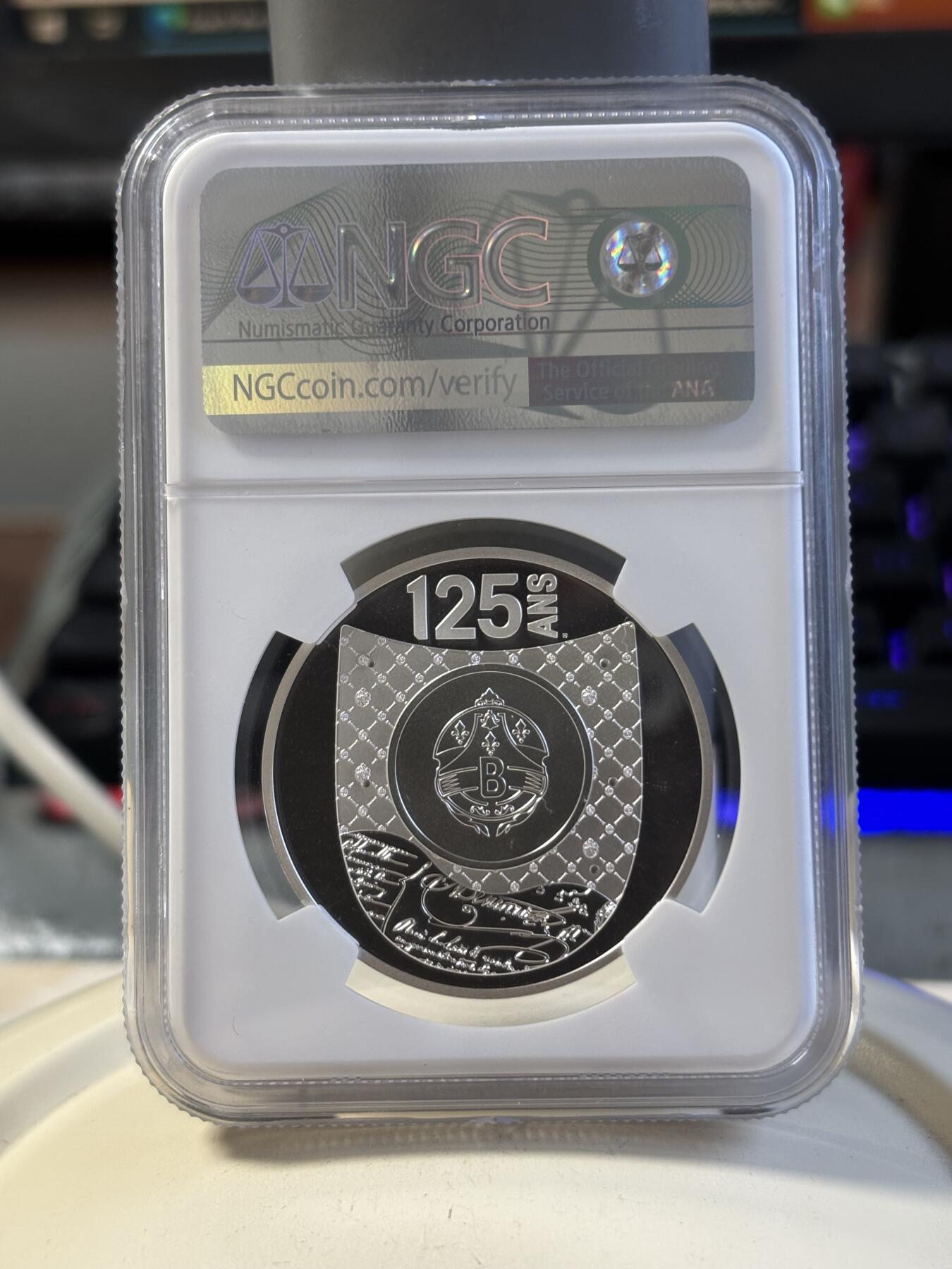 第191期拍卖 法国2020年法国瑰宝系列伯尔鲁帝纪念银币NGC-PF70首，900银，22.2克