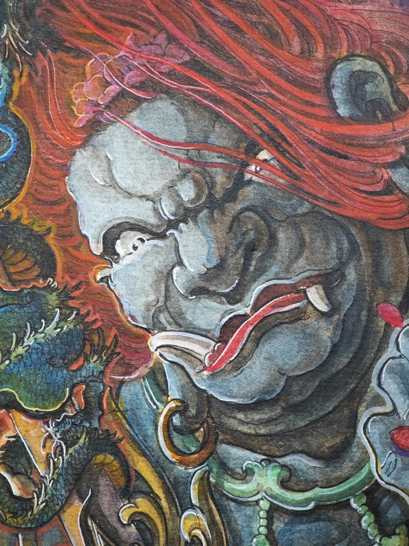 白泽拍卖卡牌手绘专场第33期（去岁千般皆如愿 今年万事定称心） 2025 刘晓明手绘画 尺寸：19.5cm*17cm  刘晓明钤印