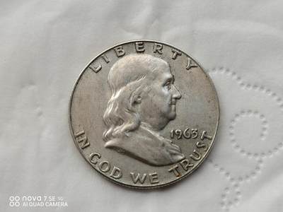 外国钱币 - 63年美国大钟半圆银币