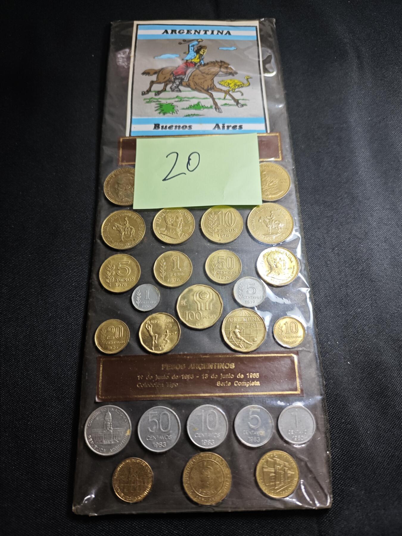 KK钱币收藏小铺   套币 批量/好品散币专场 2月预留时间 周末发货  阿根廷大小面值套币 