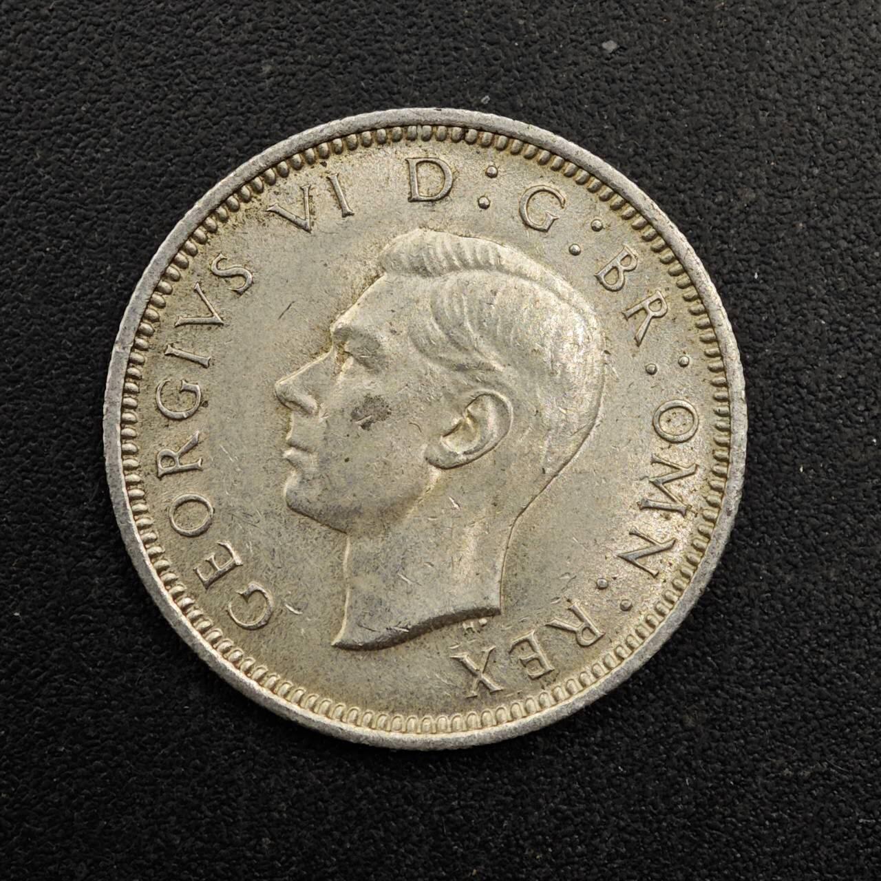 【淘币小摊】实时拍第八百七十二拍   散币银币场    每周一统一发货 英国1941年乔治六世6便士银币