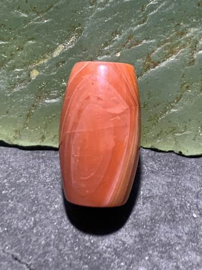 川料南红玛瑙通货小桶珠一颗！ - 川料南红玛瑙通货小桶珠一颗！