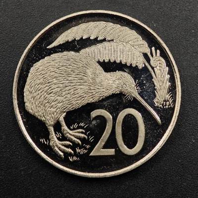 【淘币小摊】实时拍第八百七十二拍   散币银币场    每周一统一发货 - 新西兰1983年20分精制镍币