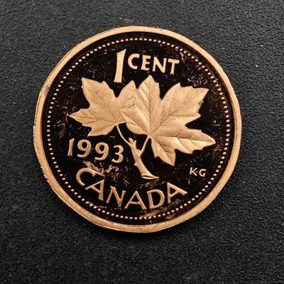 【淘币小摊】实时拍第八百七十二拍   散币银币场    每周一统一发货 - 加拿大1993年1分精制铜币