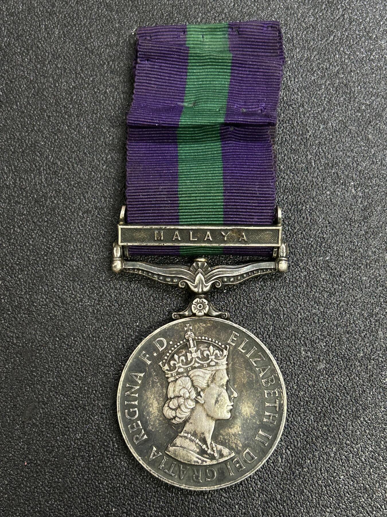 西秦中古拍卖第七十九期  英国常规服役奖章 银制 马来亚勋条