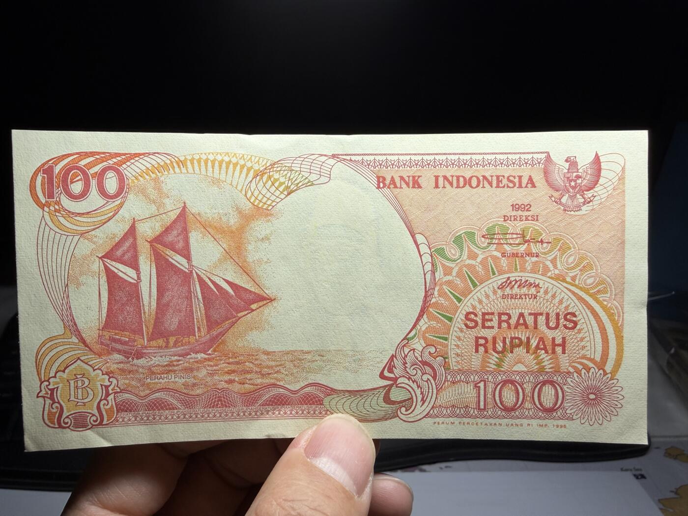 2026年集古藏今外币拍卖第二期-第10场—（总第310拍-纸币专场），本期拍完结算一次，发货时间2-3天，休息几天后继续新的一期拍卖。 1992年印尼100卢比
