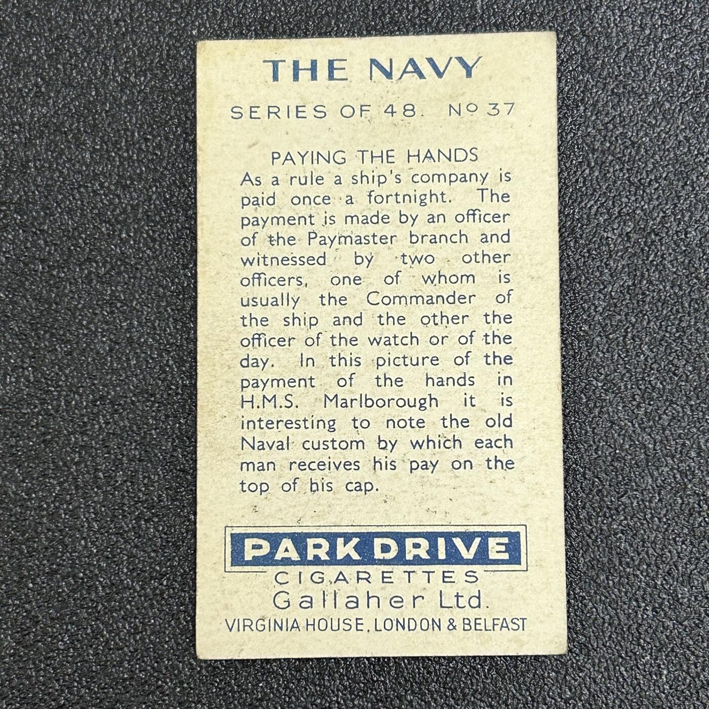 西秦中古拍卖第七十九期  二战前后英国烟卡 皇家海军发薪日