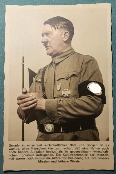 盛世勋华——号角文化勋章邮票专场拍卖第307期 - 德国（1939）未使用小胡子主题邮资明信片 发表演讲