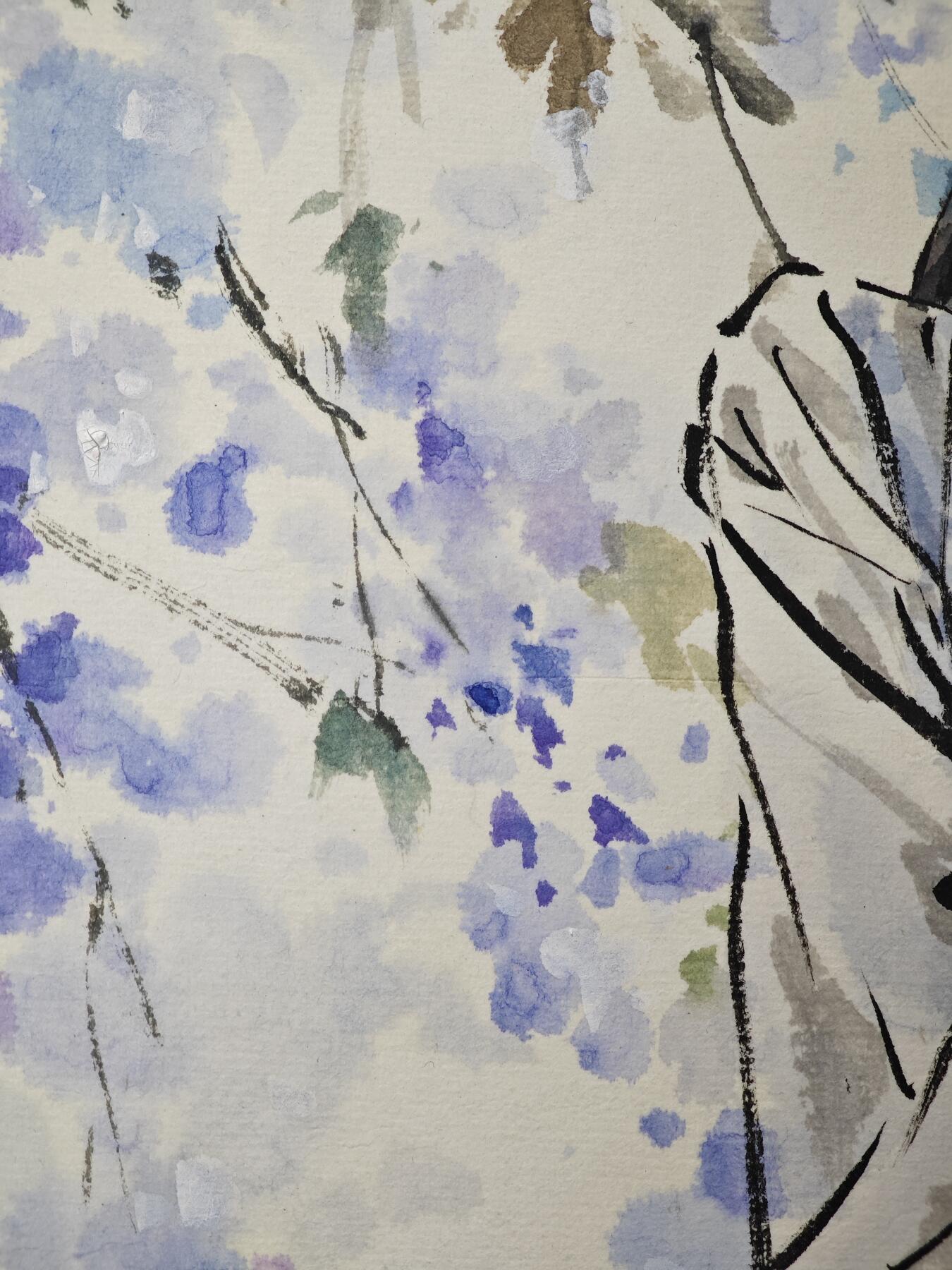 白泽拍卖卡牌手绘专场第33期（去岁千般皆如愿 今年万事定称心） 2025 迟迟手绘画 陈圆圆 尺寸：26.1cm*41cm  迟迟亲签