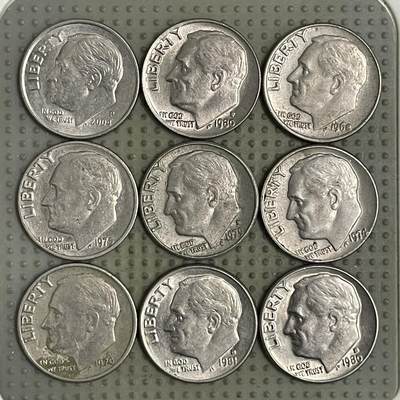 2026年第29场各国散币拍卖（总第179场） - 美国10美分9枚