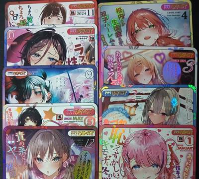 花开卡拍第61期（3月7号周六截拍，品控勿拍!!!拍品不寄存，运费5元（新疆需补运费差价或顺丰到付），自制卡难免瑕疵，可能存在轻微撞角爆边等出厂瑕疵，品控介意勿拍！） - 『艺术版』茉莉 漫画 封面 彩闪 9张