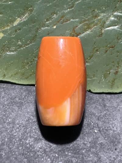 川料南红玛瑙通货小桶珠一颗！ 川料南红玛瑙通货小桶珠一颗！