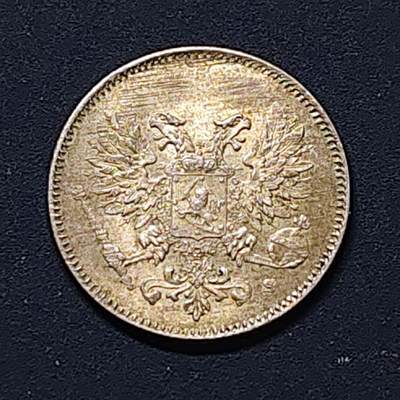 【全场包邮】纯粹捡漏拍508场 - 芬兰1917年内战版无冠双头鹰25盆尼银币【16毫米1.27克75%】