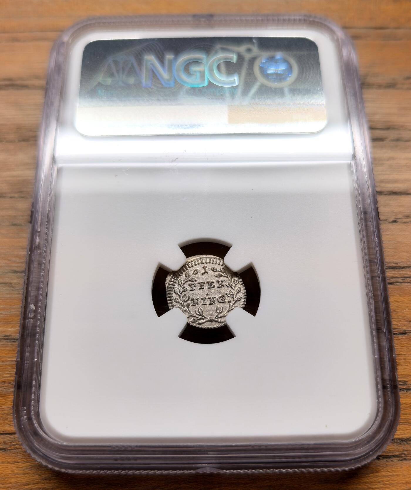 此心安处是吾乡·凡希社世界钱币微拍第三百二十期 1759神罗雷根斯堡自由市1芬尼银币NGC-MS65