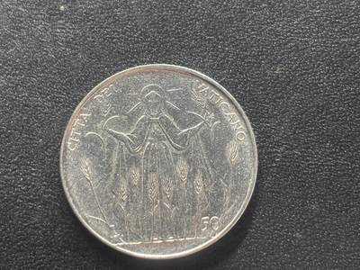 邮泉阁限时拍卖第四十二场（硬币在国外。请付邮费6元。） - 梵蒂冈1968年50里拉
