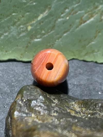 川料南红玛瑙通货小桶珠一颗！ 川料南红玛瑙通货小桶珠一颗！