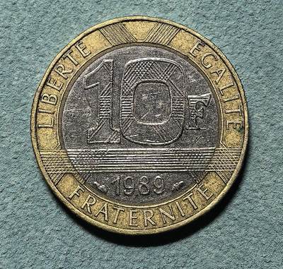 盛世勋华——号角文化勋章邮票专场拍卖第307期 - 法国1989年10法郎硬币 小天使