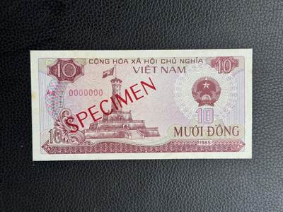 桂P钱币文化工作室拍卖第四十七期 - 越南1985年版10盾票样，少见品种