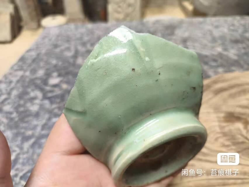 龙泉窑梅子青瓷片标本