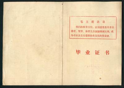 沧河堂104 - 1979年 毕业证书