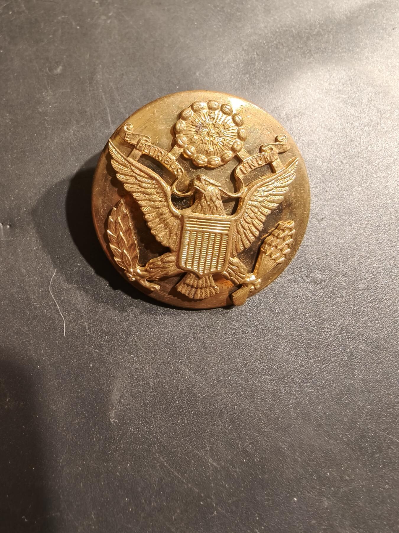 老王徽章第185期 美国陆军大檐帽帽徽