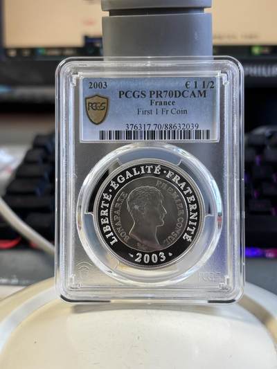 第191期拍卖 - 法国2003年拿破仑逝世纪念银币PCGS-PR70.900银，22.2克