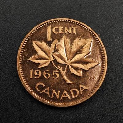 【淘币小摊】实时拍第八百七十二拍   散币银币场    每周一统一发货 - 加拿大1965年一分铜币