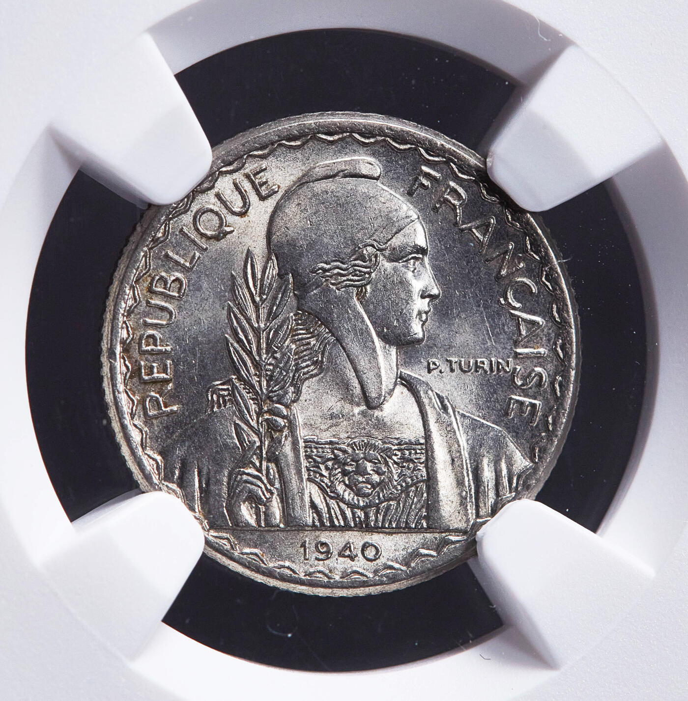 【俄甄集藏】2026年(049)03-18星期三 晚 19:30 全场包邮 法属印度支那1940年10分镍币，NGC MS65，转光品相，高分难得