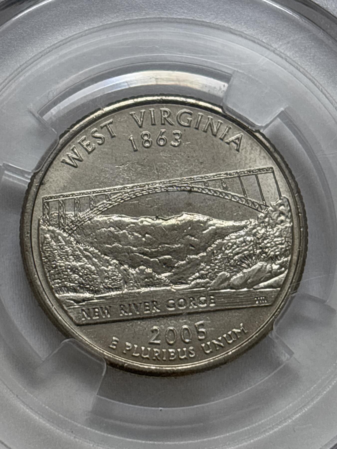 文馨钱币收藏第 295 场，（元宵场）各种银币散币纪念章，长期接代拍业务 2005 年美国州币 25 分 MS69 分