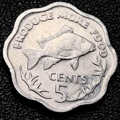 泉币菌-第204场-元宵节专场 本场拍品多 请提前出价 - 赛舌尔1977年5分铝币 粮农组织币 FAO