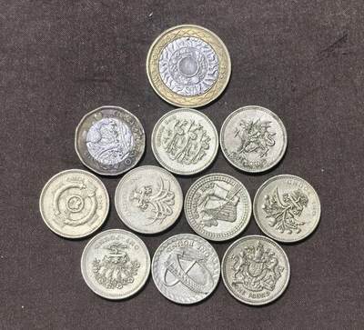 北京马甸外国币专卖第148期，外国币，中国早期纪念币专场，陆续上拍，欢迎关注 - 英镑不重复11枚，流通品相