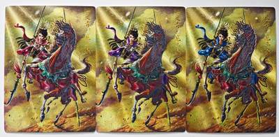 白泽拍卖卡牌手绘专场第33期（去岁千般皆如愿 今年万事定称心） - 2024 卡德曼 巾帼录 一丈青 扈三娘 3张  粗闪