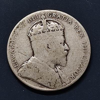 【全场包邮】纯粹捡漏拍508场 - 纽芬兰1904年爱德华七世50分银币【29.74毫米11.78克92.5%】