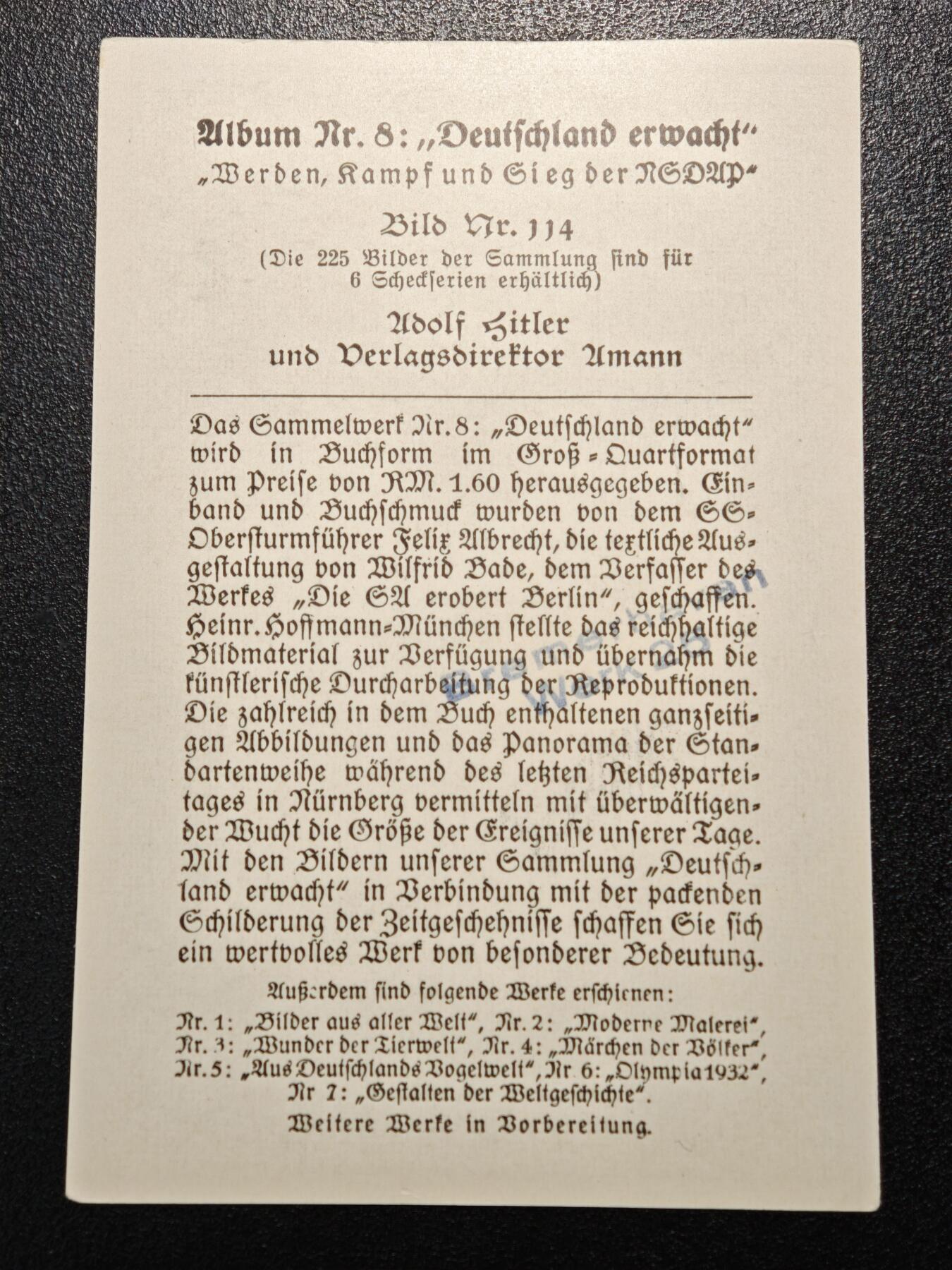 【德藏】世界币章拍卖第166期（拍品征集中~欢迎藏友联系） 德国民族社会主义工人党早期大尺寸宣传张 尺寸约：120mm×79.5mm (原图请联系客服)