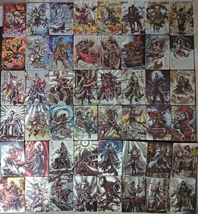 花开卡拍第61期（3月7号周六截拍，品控勿拍!!!拍品不寄存，运费5元（新疆需补运费差价或顺丰到付），自制卡难免瑕疵，可能存在轻微撞角爆边等出厂瑕疵，品控介意勿拍！） - 1、卡德曼 铁拳东 张建东 水浒 第五弹 粗闪 48张包含扈三娘（摩点众筹版 非盲盒版）