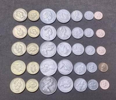 北京马甸外国币专卖第148期，外国币，中国早期纪念币专场，陆续上拍，欢迎关注 - 新西兰5套，流通品相