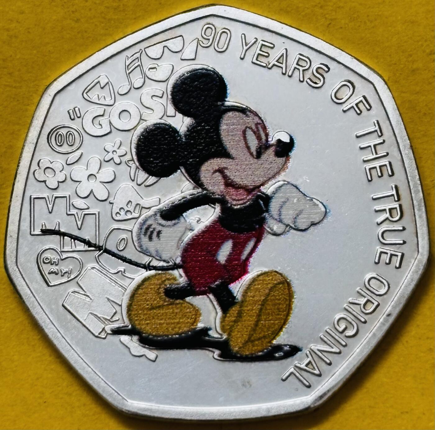 文馨钱币收藏第 295 场，（元宵场）各种银币散币纪念章，长期接代拍业务 全新英国迪斯尼米老鼠纪念镀银章