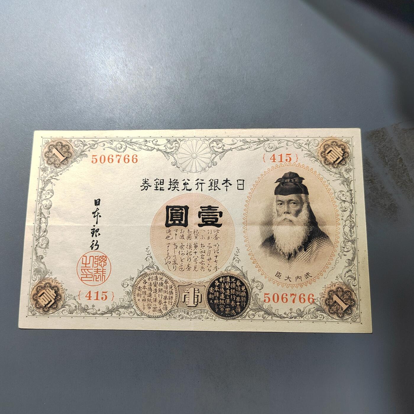 PCAI钱币  1-765  纸币小专场 日本早期纸币壹