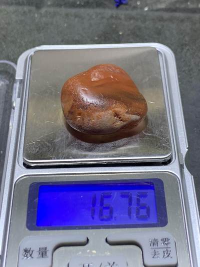 精美荔枝冻柿子红水冲籽川料南红玛瑙原石一颗 精美荔枝冻柿子红水冲籽川料南红玛瑙原石一颗