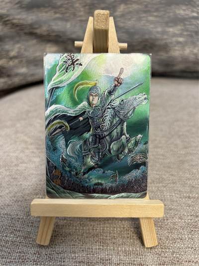 喜灰玩卡拍卖第五期，接拍品0佣金，欢迎送拍，释放现金流，让自己有资金可以购买更多喜欢的卡牌，让别的卡友能淘到更多心仪的卡牌 - 万享三国斗星录 罗琛老师绘姜维 折光