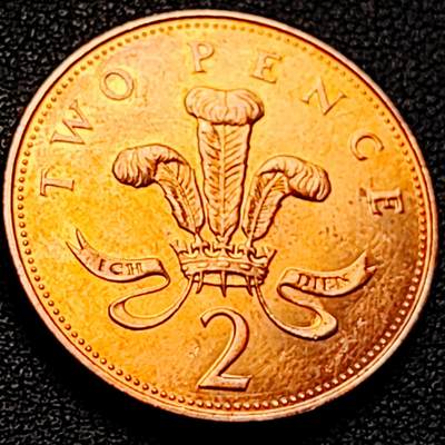 泉币菌-第204场-元宵节专场 本场拍品多 请提前出价 - 铜光美品 2002年英国2便士 铜币 威尔士皇冠 狮子雄狮 