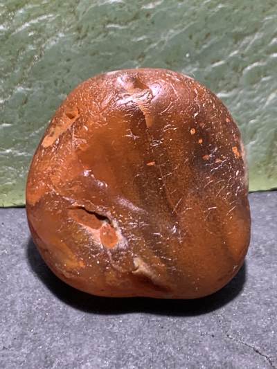 精美荔枝冻柿子红水冲籽川料南红玛瑙原石一颗 精美荔枝冻柿子红水冲籽川料南红玛瑙原石一颗