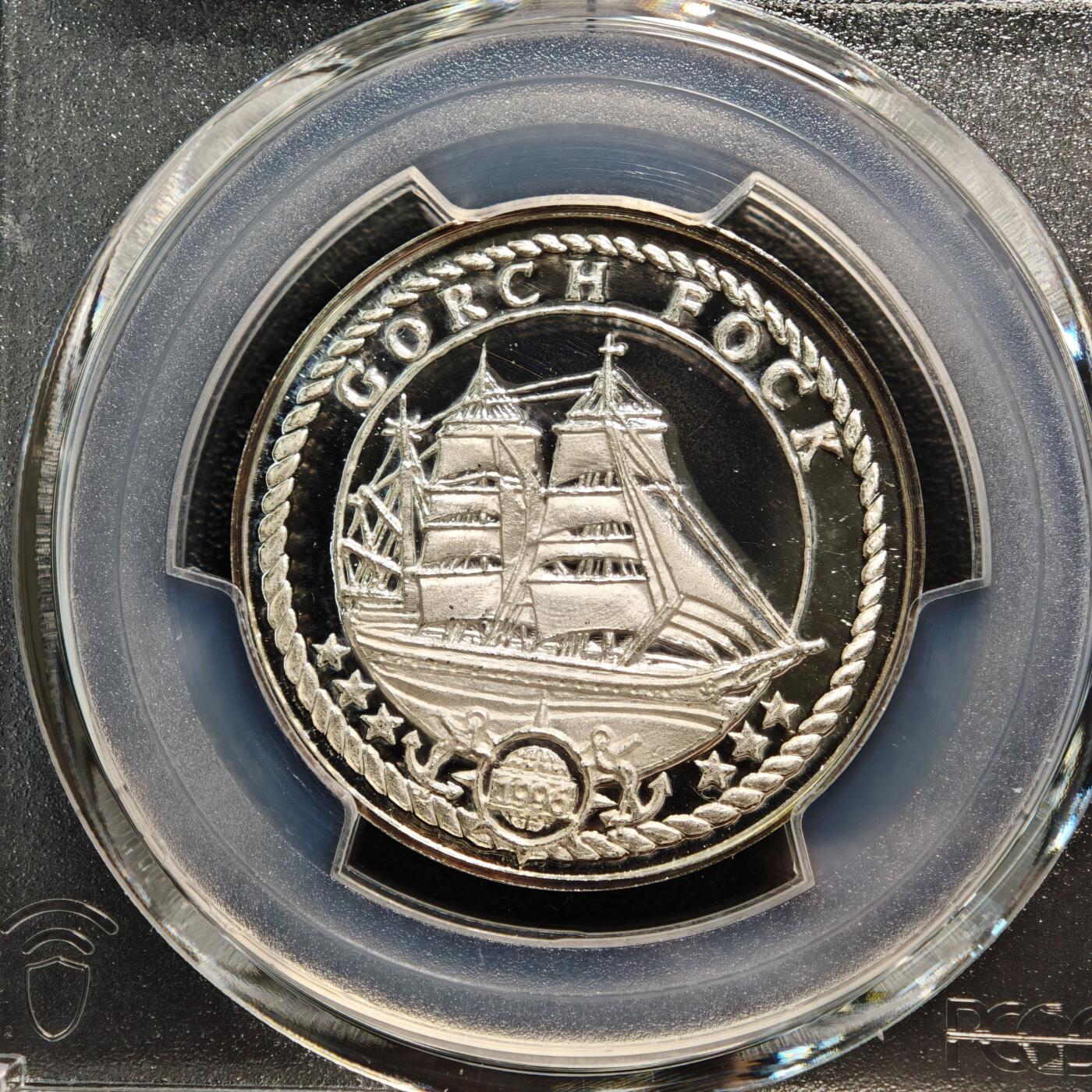 【德藏】世界币章拍卖第166期（拍品征集中~欢迎藏友联系） 1996年 贝宁帆船500法郎精制纪念银币 PCGS PR68DCAM 少见品种