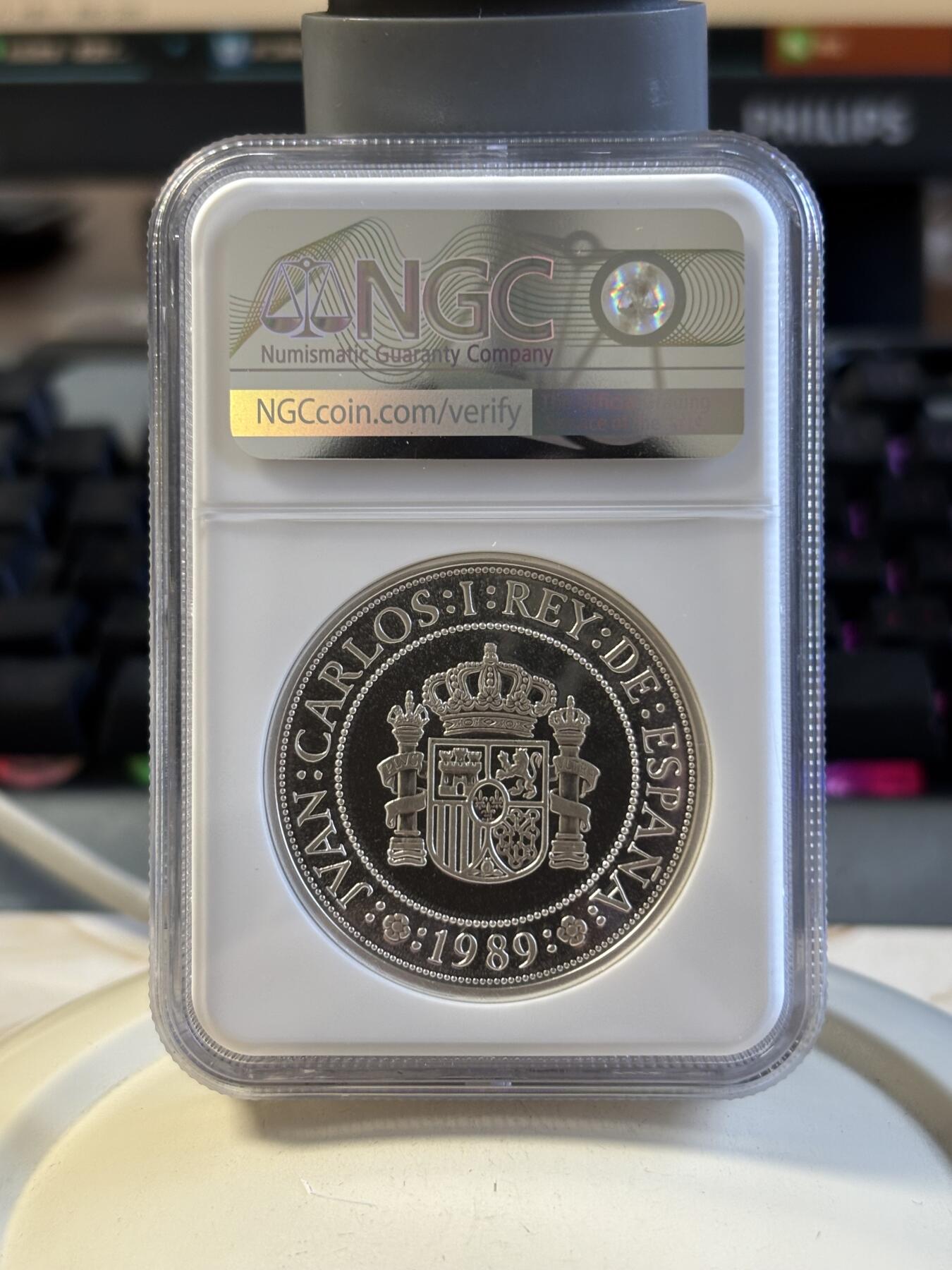 第191期拍卖 西班牙1989年帆船2盎司纪念银币NGC-MS69,925银