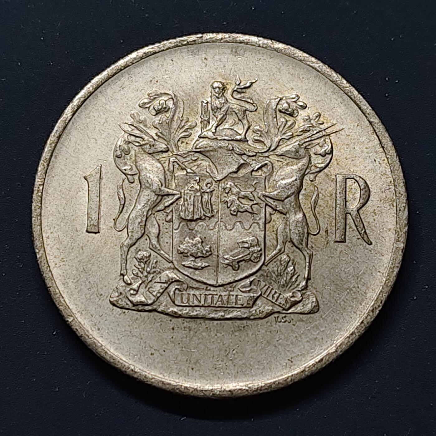 【全场包邮】纯粹捡漏拍508场 南非1969年总统版1兰特T·E·顿格斯纪念银币【32.7毫米15克80%】