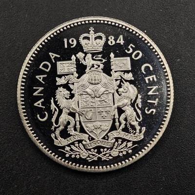 【淘币小摊】实时拍第八百七十二拍   散币银币场    每周一统一发货 - 加拿大1984年50分精制镍币