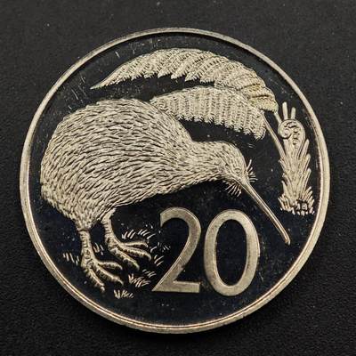 【淘币小摊】实时拍第八百七十二拍   散币银币场    每周一统一发货 - 新西兰1984年20分精制镍币