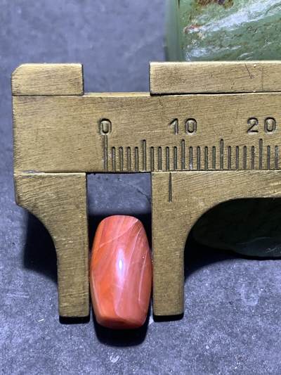 川料南红玛瑙通货小桶珠一颗！ 川料南红玛瑙通货小桶珠一颗！